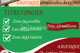 Vente de terrain (Lot de 110 parcelles )