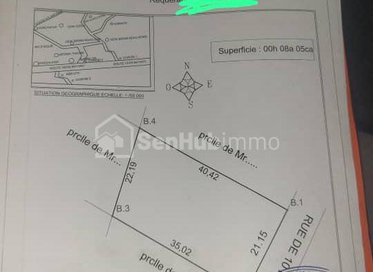 Terrain 800M2  a vendre à RUFISQUE - BON INVESTISSEMENT